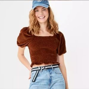Corduroy Top American Eagle corduroy Brown 🤎 size M NWT